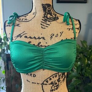 Victoria’s Secret swim metallic green bikini top. NWT. Size M.